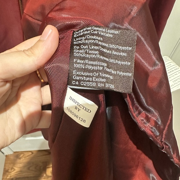 Vintage red/maroon Danier genuine leather jacket - Picture 4 of 5